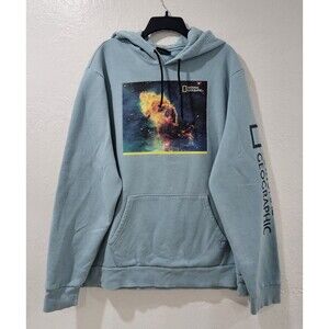 National Geographic Mens 2XL Big Bang Universe Space Galaxy Hoodie Sweatshirt